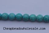 CTU02 15.5 inches 6mm round blue turquoise strand beads Wholesale