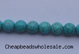 CTU03 15.5 inches 8mm round blue turquoise strand beads Wholesale