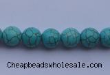 CTU05 15.5 inches 12mm round blue turquoise strand beads Wholesale