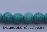 CTU09 15.5 inches 20mm round blue turquoise strand beads Wholesale