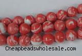 CTU1002 15.5 inches 8mm round synthetic turquoise beads wholesale