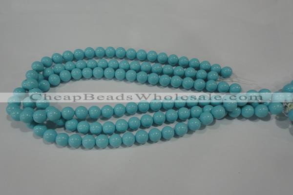 CTU1214 15.5 inches 12mm round synthetic turquoise beads