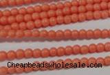 CTU1310 15.5 inches 3mm round synthetic turquoise beads