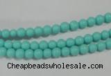 CTU1380 15.5 inches 4mm round synthetic turquoise beads