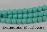 CTU1381 15.5 inches 5mm round synthetic turquoise beads