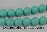 CTU1384 15.5 inches 10mm round synthetic turquoise beads