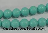 CTU1385 15.5 inches 12mm round synthetic turquoise beads