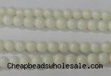 CTU1429 15.5 inches 2mm round synthetic turquoise beads