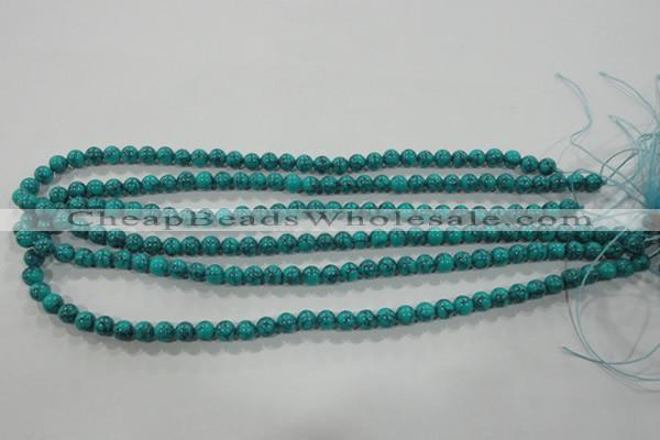 CTU1672 15.5 inches 6mm round synthetic turquoise beads