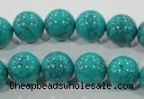 CTU1676 15.5 inches 14mm round synthetic turquoise beads