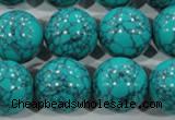 CTU1679 15.5 inches 20mm round synthetic turquoise beads