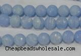 CTU1743 15.5 inches 8mm faceted round synthetic turquoise beads