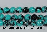 CTU1803 15.5 inches 8mm round synthetic turquoise beads