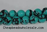 CTU1804 15.5 inches 10mm round synthetic turquoise beads