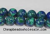 CTU1814 15.5 inches 10mm round synthetic turquoise beads