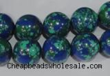 CTU1816 15.5 inches 14mm round synthetic turquoise beads