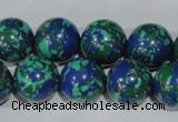 CTU1817 15.5 inches 16mm round synthetic turquoise beads