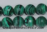 CTU1826 15.5 inches 14mm faceted round synthetic turquoise beads