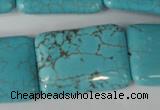 CTU1918 15.5 inches 22*30mm rectangle imitation turquoise beads