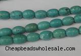 CTU1938 15.5 inches 6*9mm rice imitation turquoise beads