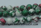 CTU224 16 inches 8mm round imitation turquoise beads wholesale