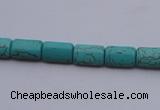 CTU24 15.5 inches 10*15mm rectangle blue turquoise beads Wholesale