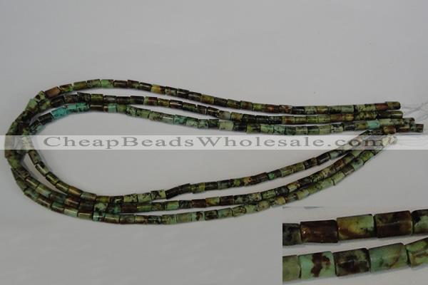 CTU2463 15.5 inches 4*6mm tube African turquoise beads wholesale