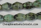 CTU2466 15.5 inches 7*8mm faceted rice African turquoise beads wholesale