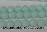 CTU2573 15.5 inches 8mm faceted round synthetic turquoise beads