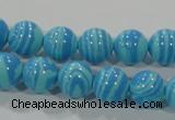 CTU2582 15.5 inches 8mm round synthetic turquoise beads