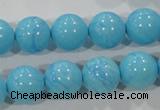 CTU2583 15.5 inches 10mm round synthetic turquoise beads