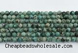 CTU518 15.5 inches 6mm faceted round African turquoise beads wholesale