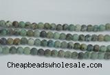 CTU565 15.5 inches 10mm round matte african turquoise beads