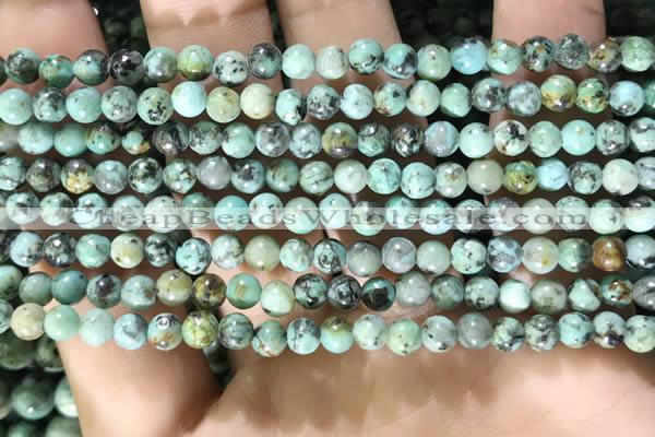 CTU570 15.5 inches 4mm round african turquoise beads wholesale