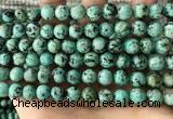 CTU582 15.5 inches 8mm round natural african turquoise beads