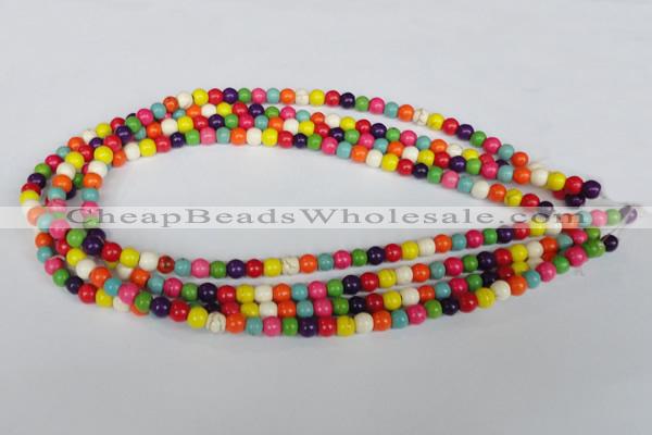 CTU701 15.5 inches 6.5mm round dyed turquoise beads wholesale