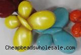 CTU739 15.5 inches 25*35mm butterfly dyed turquoise beads wholesale