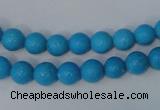 CTU823 15.5 inches 8mm round dyed turquoise beads wholesale