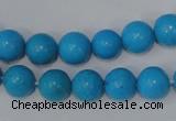 CTU824 15.5 inches 10mm round dyed turquoise beads wholesale