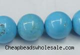 CTU881 15.5 inches 18mm round dyed turquoise beads wholesale