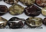 CTW302 15.5 inches 15*20mm wavy oval tiger jasper gemstone beads