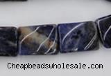 CTW376 15.5 inches 15*20mm twisted rectangle sodalite gemstone beads