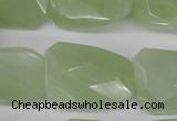 CTW417 15.5 inches 20*30mm faceted & twisted New jade gemstone beads