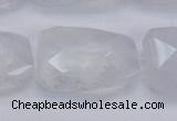 CTW500 15.5 inches 20*30mm faceted & twisted synthetic quartz beads