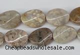 CTW58 15.5 inches 12*16mm twisted oval jasper gemstone beads