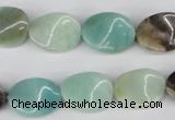 CTW59 15.5 inches 12*16mm twisted oval amazonite gemstone beads