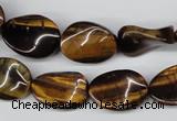 CTW69 15.5 inches 15*20mm twisted oval yellow tiger eye beads