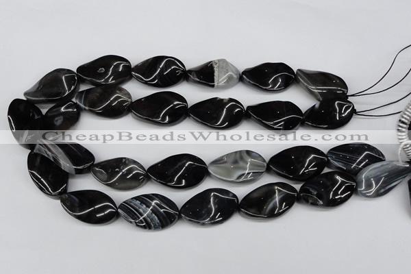 CTW96 15.5 inches 18*30mm twisted oval madagascar agate beads