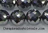 CTZ615 15.5 inches 14mm faceted round terahertz beads wholesale