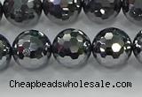 CTZ622 15.5 inches 8mm faceted round terahertz beads wholesale